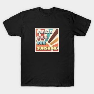 Retro Create Your Own Sunshine Quote T-Shirt